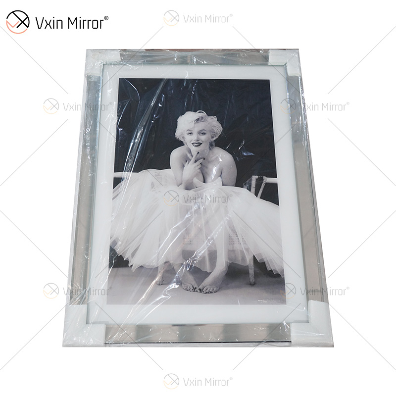 VXin WXPP-19 decoración del hogar marco de cristal espejo diosa retrato pared arte cristal porcelana pintura espejo pared arte