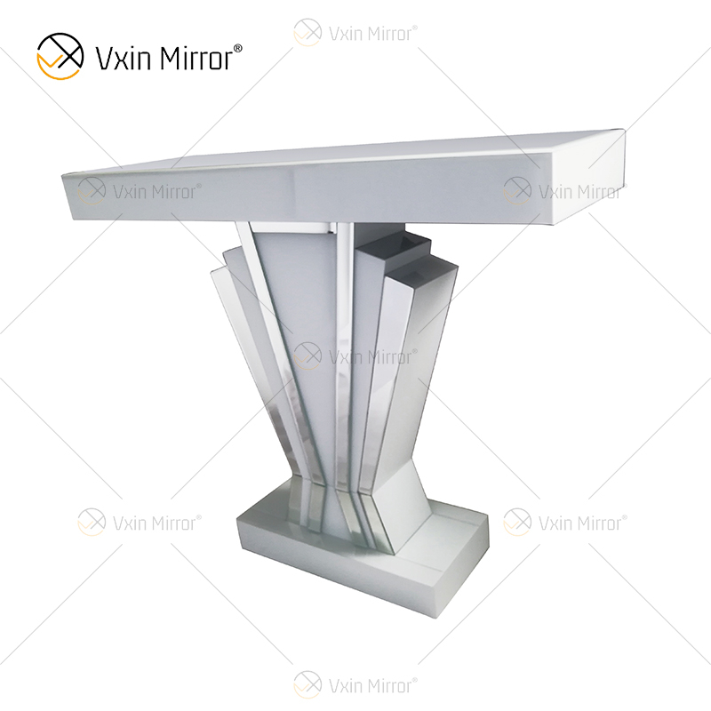 Una venta Decoración para el hogar WXF-1218 Mesa de consola con espejo Marco blanco Mesa de consola de pared larga y estrecha de estilo europeo más popular