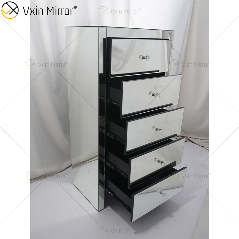 Estante de almacenamiento, estante montado en la pared con cajón, espejo, mesitas de noche, mesita de noche, venta al por mayor, mesita de noche con espejo duradero