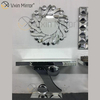 Espejo Vxin personalizado de alta calidad, muebles de cristal modernos, mesa consola plateada con espejo de pared