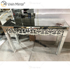 Fábrica de alta calidad Espejo Vxin Muebles de plata Mesa de consola de madera de cristal con espejo