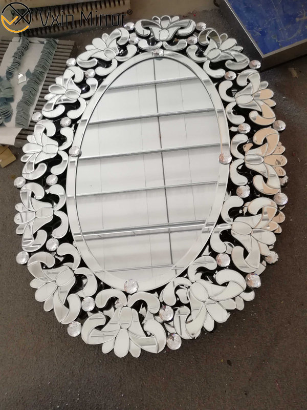 Fábrica de alta calidad Espejo Vxin Muebles de plata Mesa de consola de madera de cristal con espejo