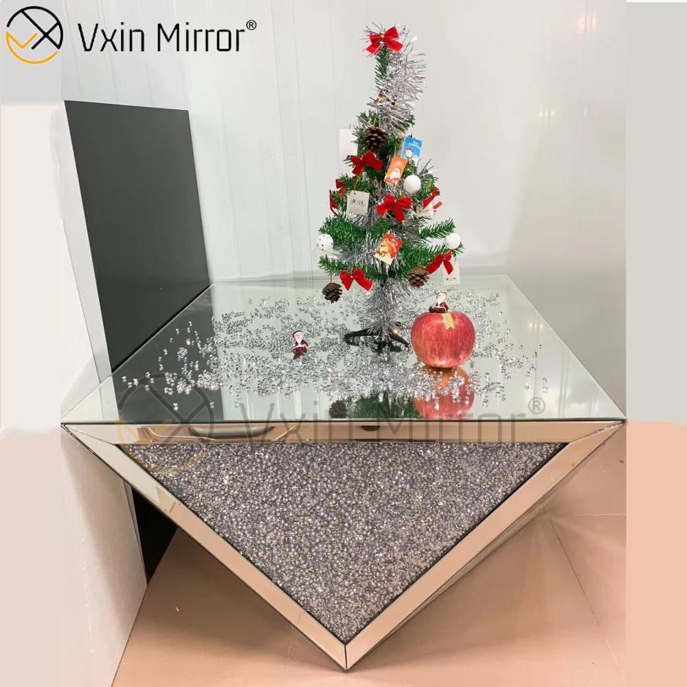 Suministro de fábrica WXWF-711 Mesa auxiliar de diamante triturado Mesa de centro moderna