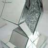 Barato Nuevo diseño Vxin WXF-115-1 Decoración para el hogar Mesa auxiliar de diamantes triturados Mesa auxiliar de muebles de espejo de plata