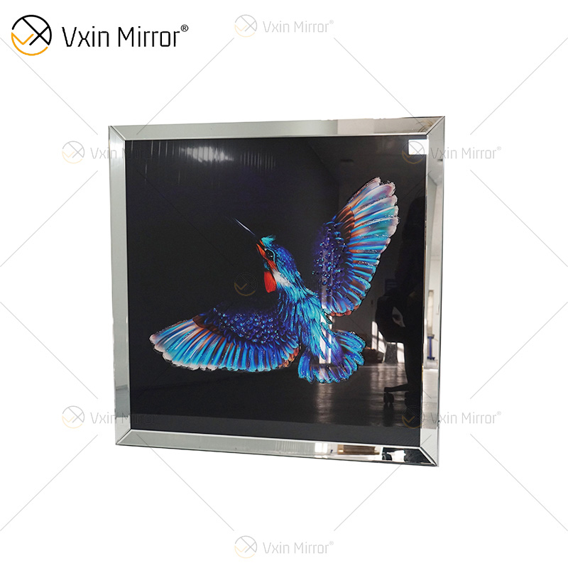 Vxin WXMA-54 pintura de porcelana de cristal marco cubierto de resina espejo decorativo arte de pared