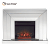 Chimenea de espejo Chimenea eléctrica con repisa Moderna Calidad Efecto de combustible de leña Interior WXWF-1100