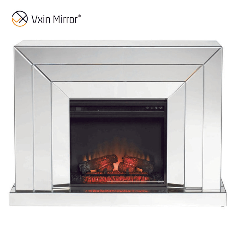 Chimenea de espejo Chimenea eléctrica con repisa Moderna Calidad Efecto de combustible de leña Interior WXWF-1100