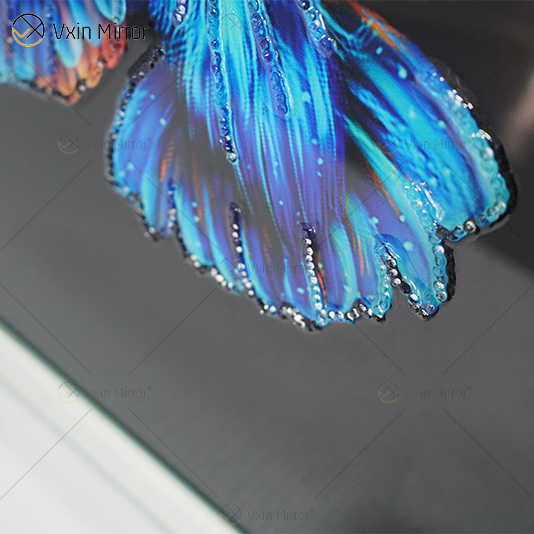 Vxin WXMA-54 pintura de porcelana de cristal marco cubierto de resina espejo decorativo arte de pared