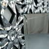Fábrica al por mayor elegante WXM-1095 decoración moderna para el hogar espejo de pared decorativo de cristal plateado