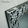 Fábrica al por mayor elegante WXM-1095 decoración moderna para el hogar espejo de pared decorativo de cristal plateado