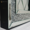Espejo de cristal de diamante triturado rectangular veneciano, arte de pared, decoración del hogar, pasillo para sala de estar, sofás, WXM-502