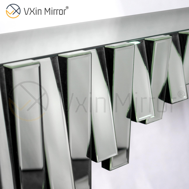 Proveedor de China, muebles Vxin, plata moderna, 3D, mesa de salón elegante, muebles de consola, espejo de lujo
