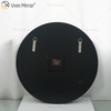 Reloj de pared con espejo redondo de diamante triturado WXMC-010 de plata moderna de gran oferta
