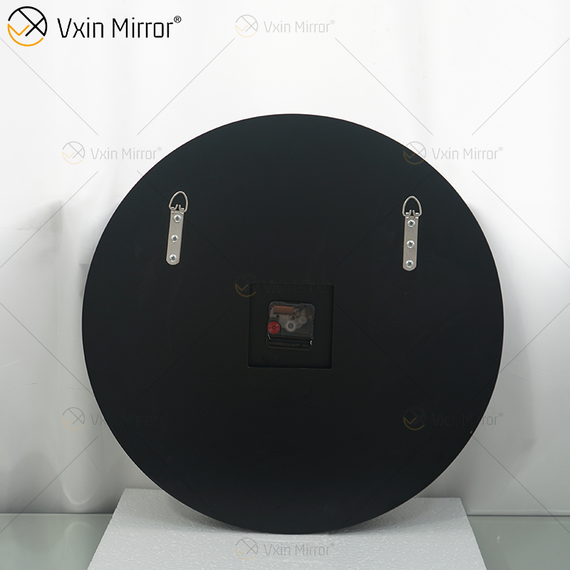 Reloj de pared con espejo redondo de diamante triturado WXMC-010 de plata moderna de gran oferta
