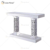 Traje de acrílico de alta calidad, espejo de pared de cristal grande plateado, mesa auxiliar, mesa de centro, juegos de cristal para sala de estar
