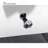 Taburete de tocador de plata de diamante triturado moderno de venta caliente 2 cajones con espejo de cuerpo entero
