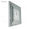 Gran oferta, reloj con espejo, WXMC-078, diamante triturado, decoración de pared plateada, reloj cuadrado elegante