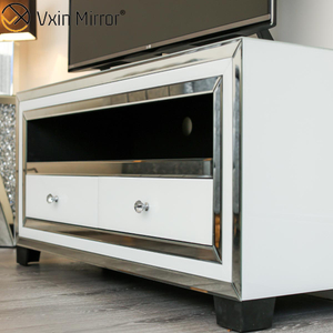 Vxin Mirror WXWF-790 Mueble Moderno Blanco Plata Vidrio TV Gabinete Soportes