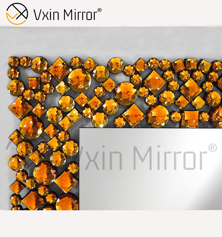 Barato WXM-1051 espejo de pared marrón de calidad superior decoración espejo de pared de cristal