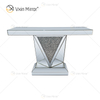 Barato WXF-015 Mesa de consola de diamante triturado Mesas de consola de vidrio de estilo nórdico