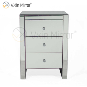 Mesita de noche con espejo de muebles de dormitorio modernos con cajones personalizados para sofás WXF-031