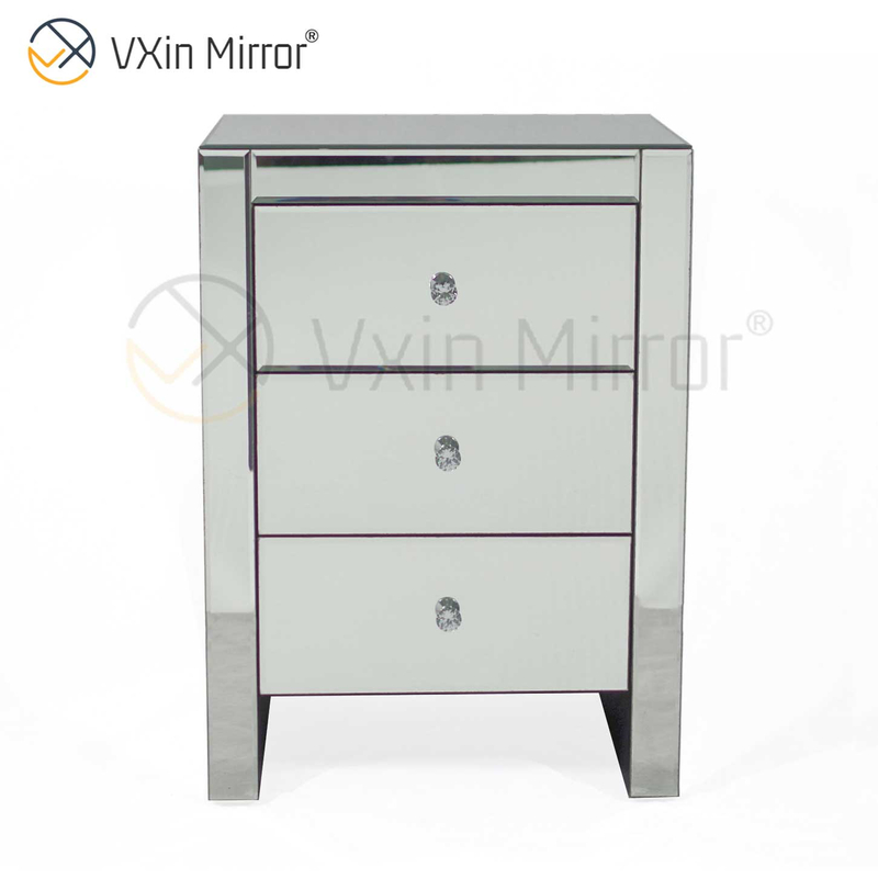 Mesita de noche con espejo de muebles de dormitorio modernos con cajones personalizados para sofás WXF-031