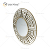 WXM-1525 decorativo de moda, decoración de pared, espejo único de pared redonda de lujo de cristal plateado