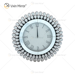 Nuevo diseño de joyería WXMC-076 reloj de espejo decorativo de plata moderno