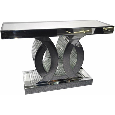 Venta al por mayor WXWF-537 Consola de mesa personalizada moderna reflejada en la mesa de consola de lujo de la sala de estar