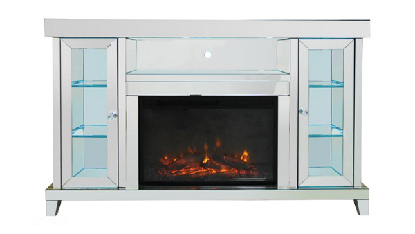 Los muebles adornados de Berlín aplastaron el gabinete de los soportes de TV de la chimenea reflejada plata del diamante con la base