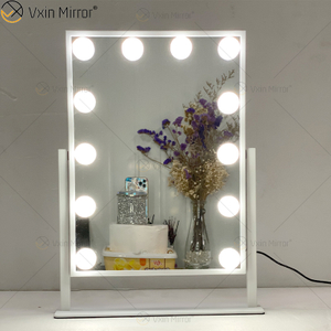 WXDL-122 decorativo ovalado, juego de tocador, espejo de maquillaje de Hollywood con luz Led para dormitorio