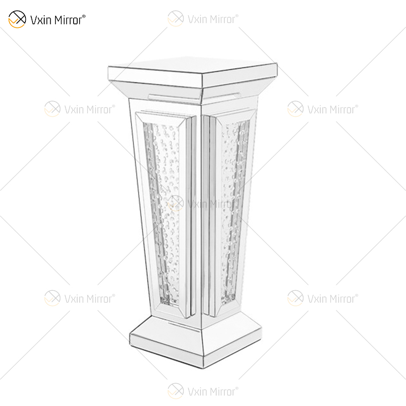 Sofás de mesita de noche con espejo moderno personalizado, mesas laterales para muebles para el hogar WXF-2122