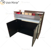Decoración de vidrio LED WXF-2123 Gabinete de armario con espejo aplastado moderno plateado con cajones Muti
