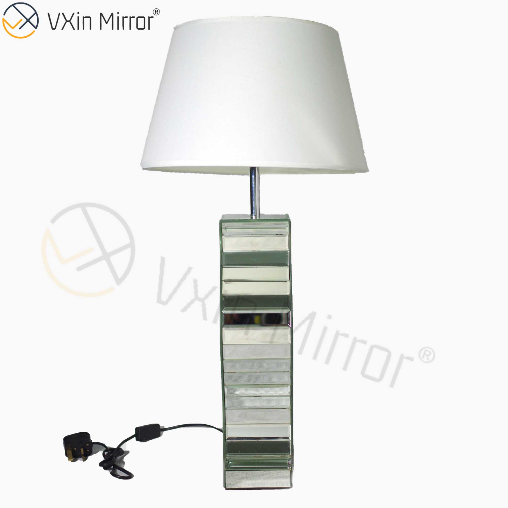 Vxin Mirror WXL-003 Moden Dormitorio Lámpara de mesa plateada Lámpara de espejo
