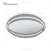 Factory Direct Oval WXM-1765 Elegante decoración de pared Silver Diamond Mirror