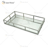 Venta caliente Vxin Espejo WXT-005 Decoración moderna Marco de acero inoxidable plateado Bandeja con espejo 2 Tamaño
