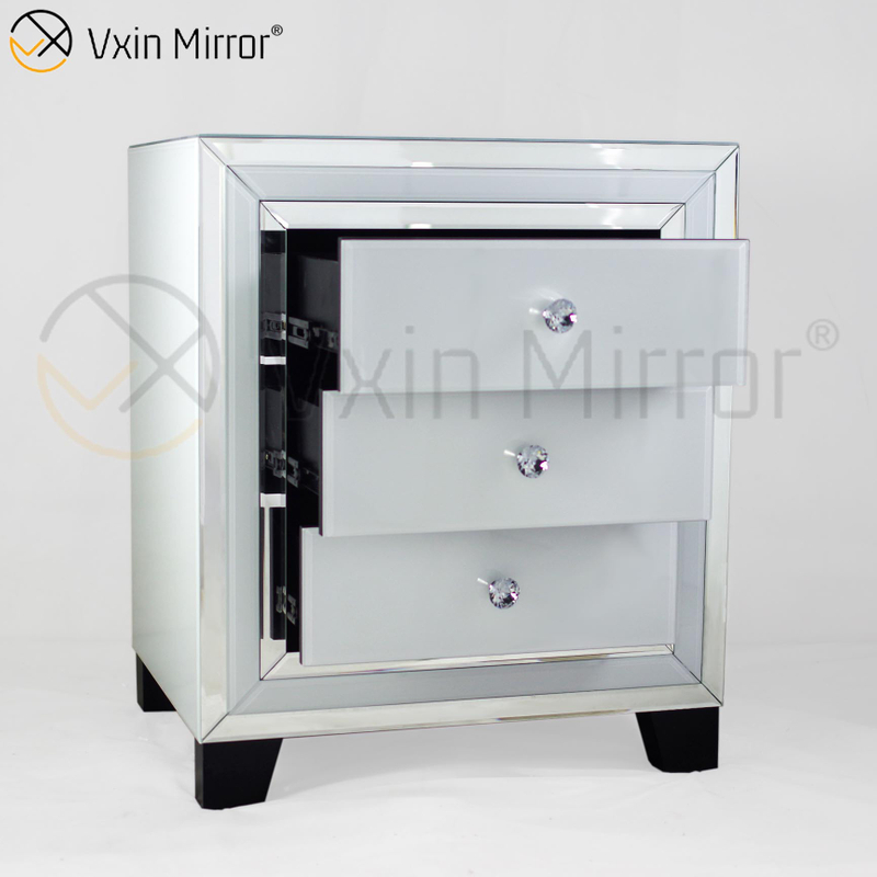 Muebles de dormitorio modernos, mesita de noche con espejo, esquina de sofá con cajones, WXF-787 personalizado