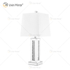Fuente de fábrica WXTL-081 Lámpara de espejo de mesa de cristal de plata moderna para dormitorio