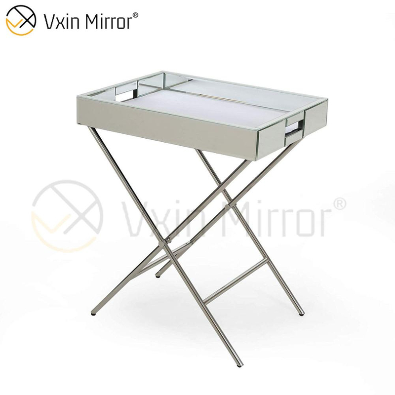 Espejo Vxin WXT-039 Decoración moderna Bandeja espejada de acero inoxidable plateada