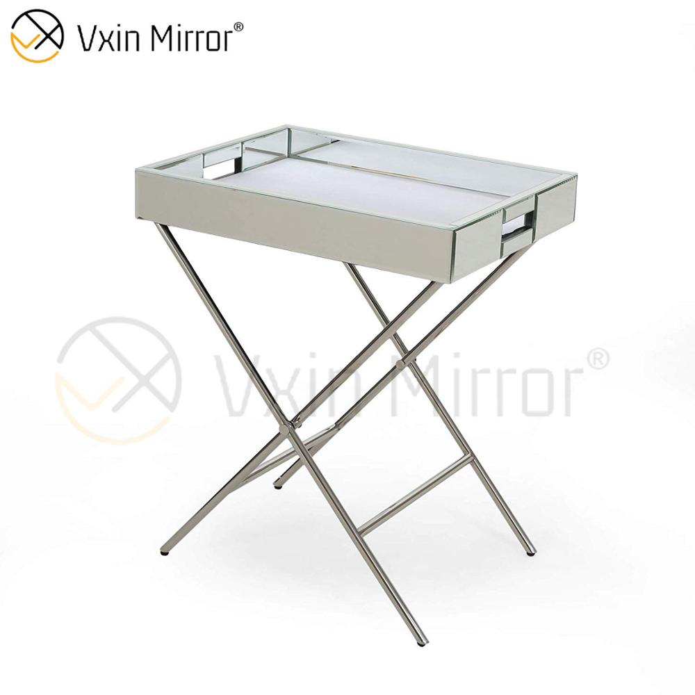 Espejo Vxin WXT-039 Decoración moderna Bandeja espejada de acero inoxidable plateada