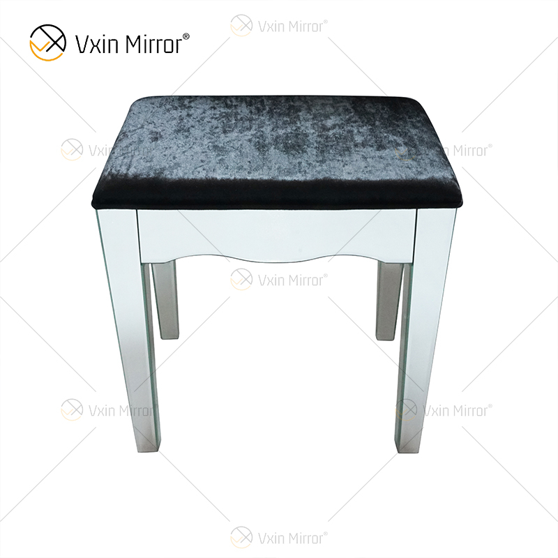 Silla de tocador de plata moderna de suministro de China 2 cajones con espejo de cuerpo entero