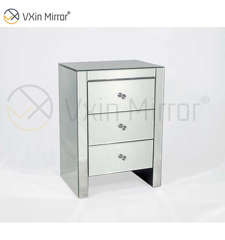 Mesita de noche con espejo de muebles de dormitorio modernos con cajones personalizados para sofás WXF-031