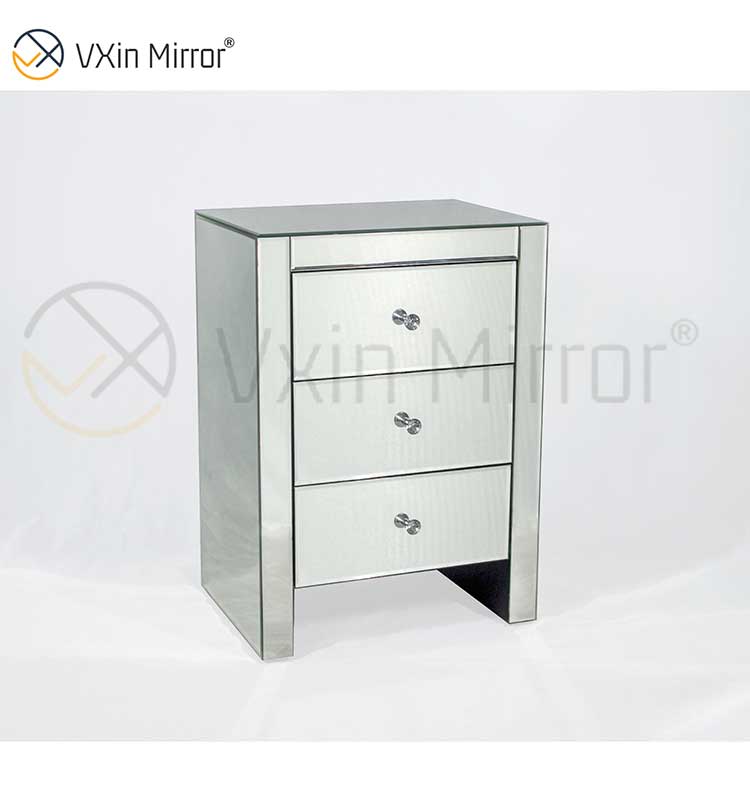 Mesita de noche con espejo de muebles de dormitorio modernos con cajones personalizados para sofás WXF-031