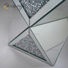 Venta caliente de fábrica WXF-081 Mesa auxiliar de diamante de plata Mesa auxiliar con espejo de lujo moderno 3D