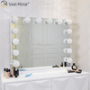 WXDL-123 decorativo ovalado, tocador de mesa, estilo Hollywood, espejo de maquillaje con luz Led para dormitorio