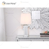 Vxin WXTL-142 Lámpara de espejo de mesa LED de cristal plateado elegante Luz LED de 3 colores para dormitorio