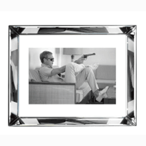 Gran oferta WXP-11 decoración moderna de plata para el hogar espejo hecho a mano marco de fotos decoración de espejo