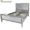 Muebles de espejo WXWF-698 baratos en el dormitorio Cama de estilo moderno con espejo plateado y negro
