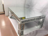 Mesa auxiliar personalizada WXF-701 Mesa de centro de plata hecha en casa con diamante triturado