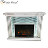Tunnel Infinity Lights WXWF-1097A Chimenea de espejo de cristal de lujo con luz LED Chimenea eléctrica con espejo para sala de estar